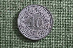 Нотгельд 10 пфеннингов, Fontaine & Co.G.M.B.H, Франкфурт, Германия.