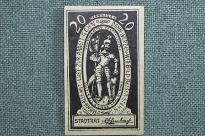 Нотгельд Кёнигсхофен -им-Грабфельд (Königshofen im Grabfeld). 1921 год, Бавария, Германия.