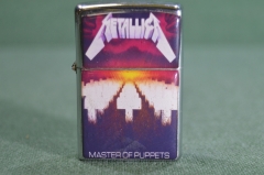 Зажигалка бензиновая "Металлика. Metallica, Master of Puppets". Под Зиппо, Zippo.