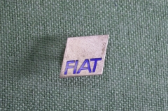 Знак значок фрачный петличный "Fiat". Фирма Fratelli. Тяжелый металл. Эмаль. Италия. 1960-е годы.