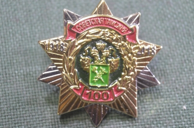 Знак, значок "Советская Таможня, 100 лет, 1918 - 2018 гг". 