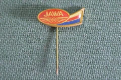 Знак значок "Ява Jawa". Мотоцикл. Мото. Тяжелый металл. Смальта. Чехословакия периода СССР.