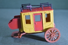 Игрушка "Карета US mail". Чемодан. Солдатики Дикий Запад. Timpo. Великобритания. 1970е.