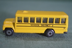 Игрушка машинка модель "Matchbox School Bus Школьный автобус". Китай. 1985 год.