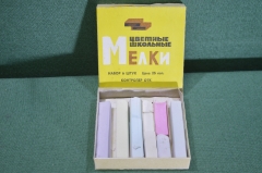 Мелки школьные цветные. Набор 6 шт. в коробке. СССР.