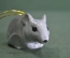 Игрушка елочная "Мышь, мышка серая". Мышонок. Керамика, майолика, ручная роспись #2