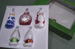 Елочные игрушки из стекла, набор "Сказочный". Стекло. Клинское объединение "Елочка".