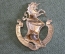 Кокарда полковая знак. Неопознанная. Шлем. Единорог. Бельгия.