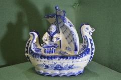 Шкатулка фарфоровая габаритная "Садко". Авторская. Фарфор. Гжель.