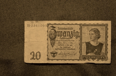 20 Рейхсмарок, 1939 год, Германия. Эдельвейс