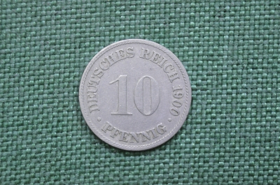 Монета 10 пфеннигов 1900 года. Германская Империя.